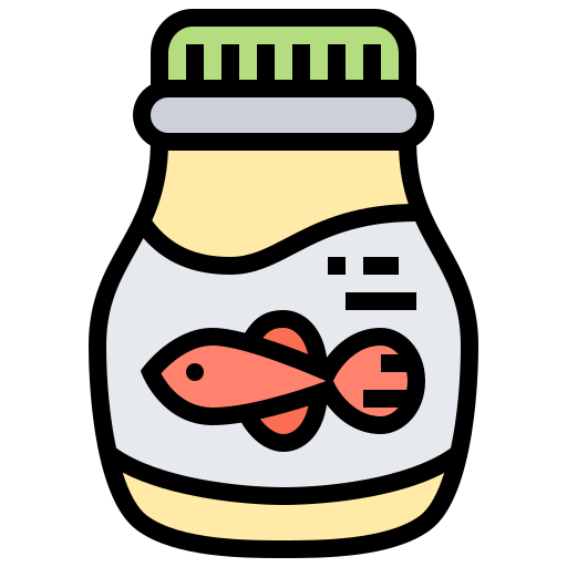 la nourriture pour poissons Meticulous Lineal Color Icône