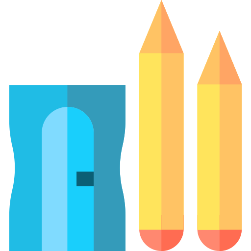 Pencils Basic Straight Flat icon
