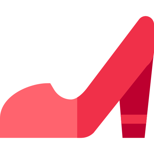 High heel Basic Straight Flat icon