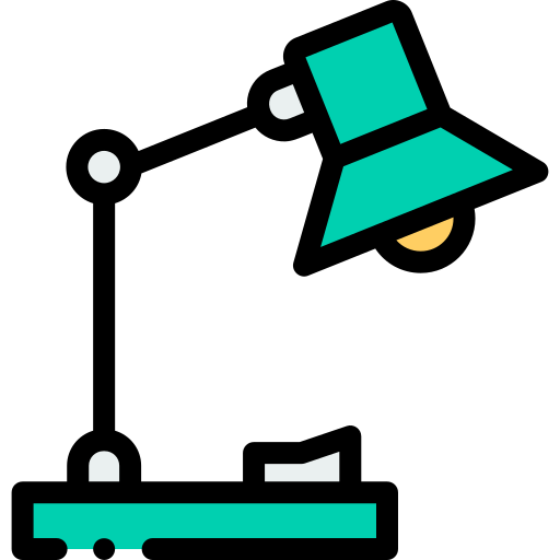 デスクランプ Detailed Rounded Lineal color icon