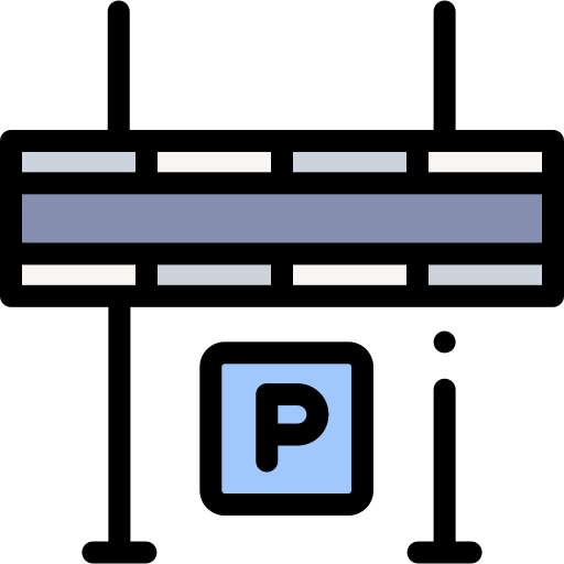 terrain de stationnement Detailed Rounded Lineal color Icône