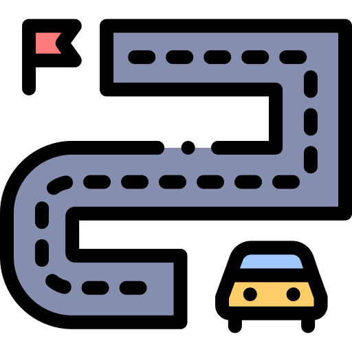 conducción Detailed Rounded Lineal color icono