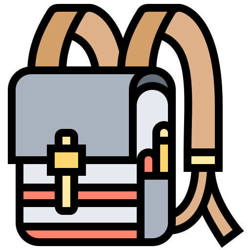 Backpack Meticulous Lineal Color icon