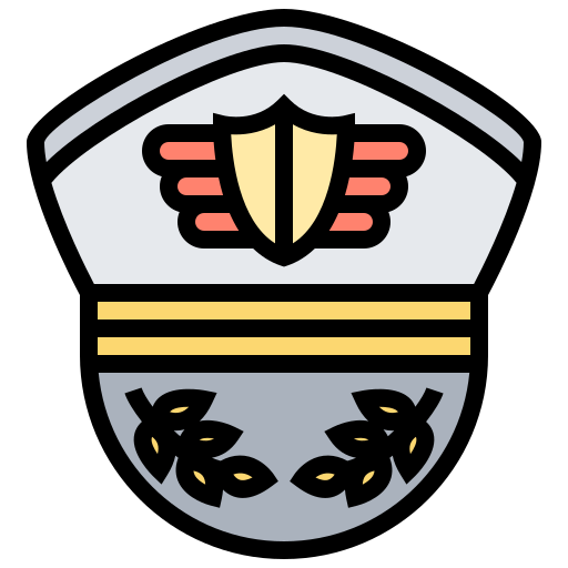 kapitan cap Meticulous Lineal Color ikona