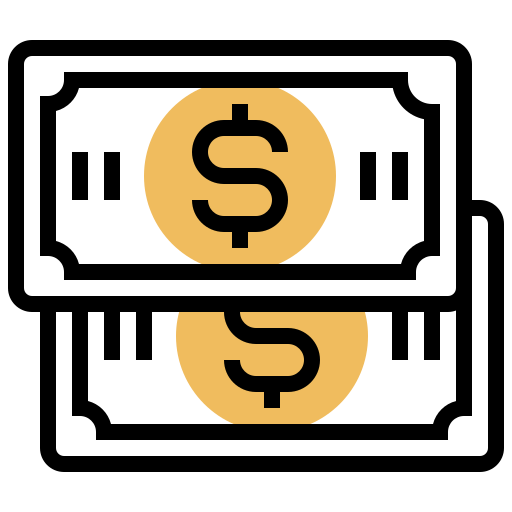 dollar-schein Meticulous Yellow shadow icon