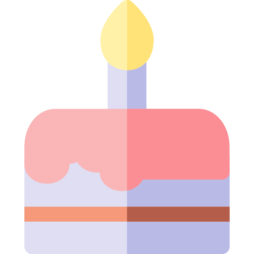 pastel de cumpleaños Basic Rounded Flat icono