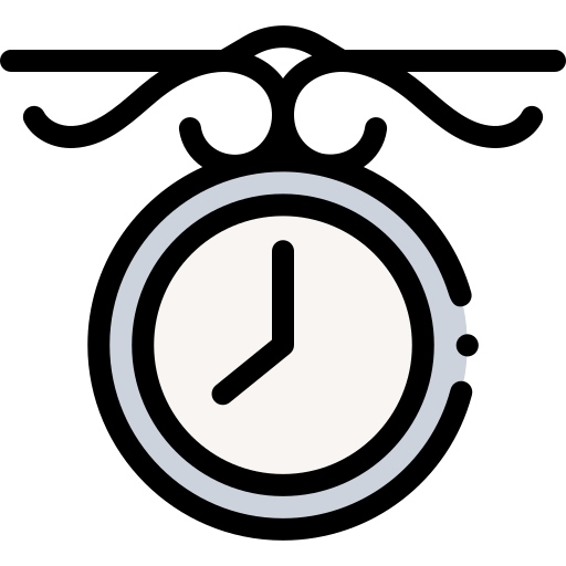 時計 Detailed Rounded Lineal color icon