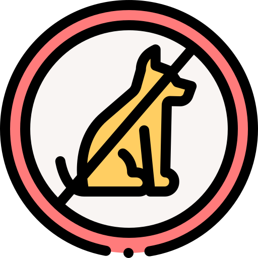 No pets Detailed Rounded Lineal color icon