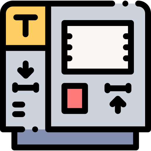 ticket automat Detailed Rounded Lineal color icon