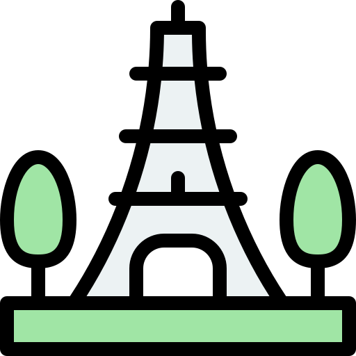 パリ Detailed Rounded Lineal color icon