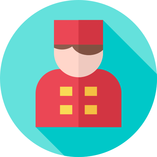 Bellboy Flat Circular Flat icon