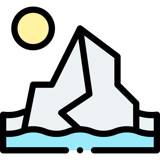 氷河 Detailed Rounded Lineal color icon