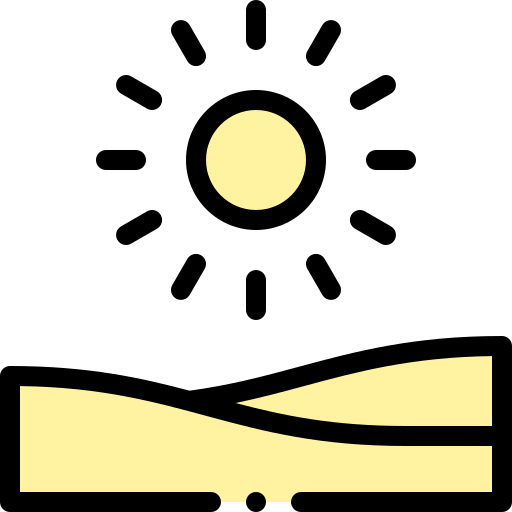 砂丘 Detailed Rounded Lineal color icon