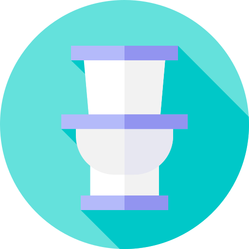 toilet Flat Circular Flat icoon