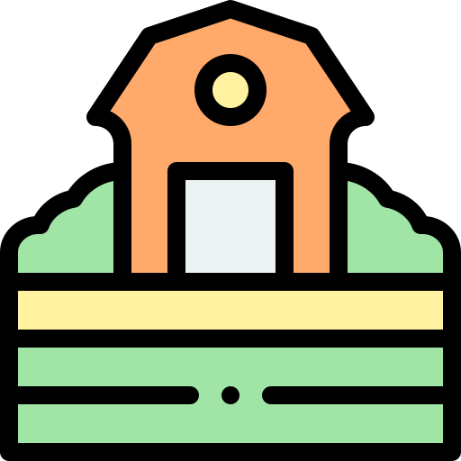 Farm Detailed Rounded Lineal color icon