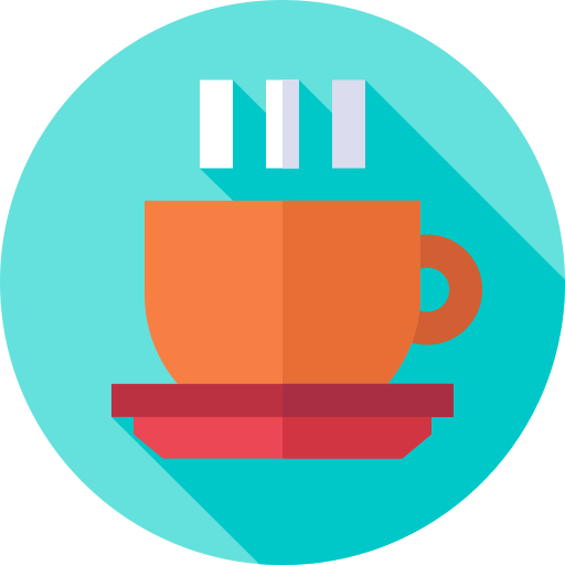 Coffee Flat Circular Flat icon