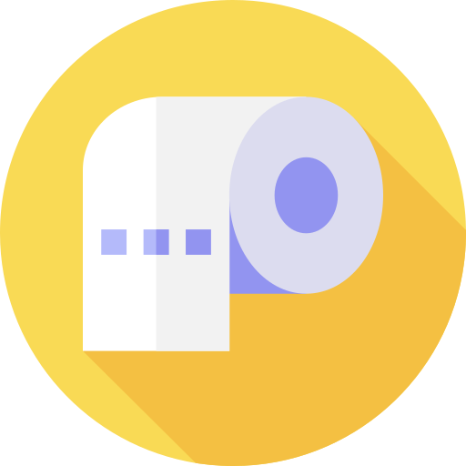 Toilet paper Flat Circular Flat icon