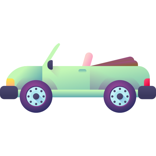 cabriolet 3D Color icona