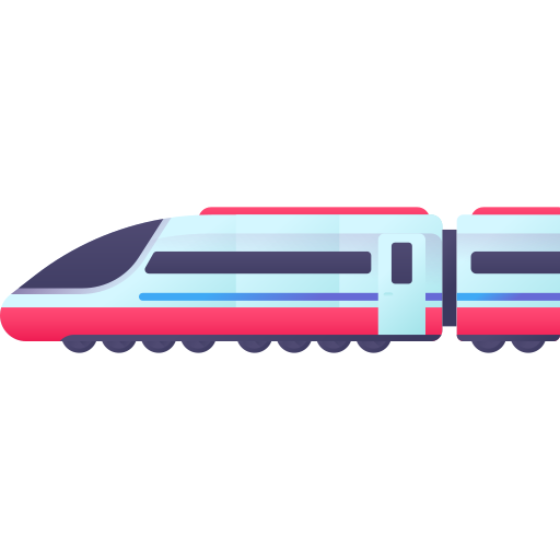 고속 열차 3D Color icon