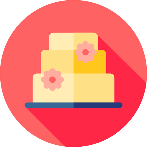 Wedding cake Flat Circular Flat icon