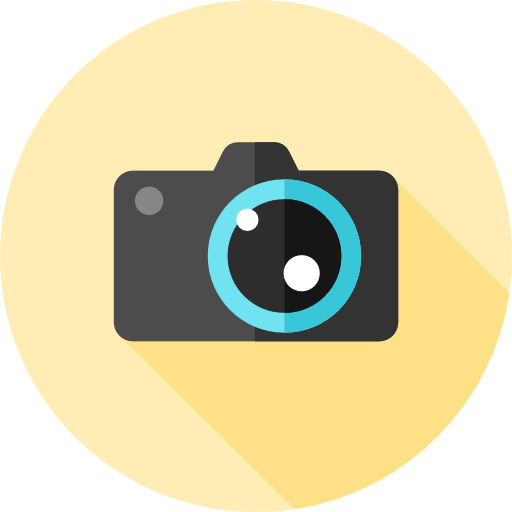 Photo camera Flat Circular Flat icon