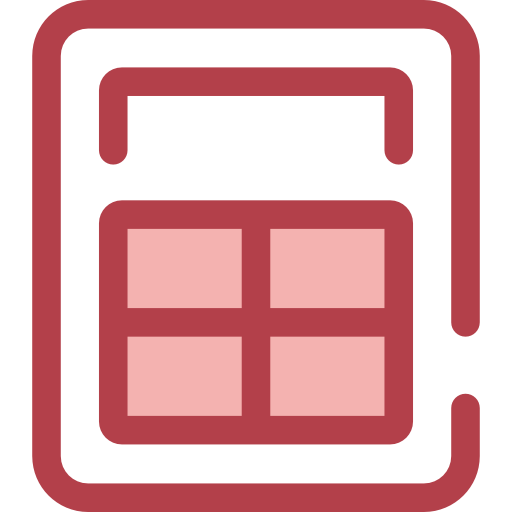 calcolatrice Monochrome Red icona
