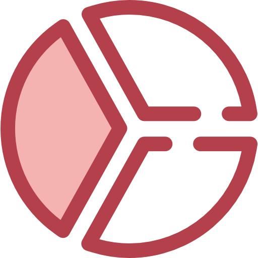 Pie chart Monochrome Red icon