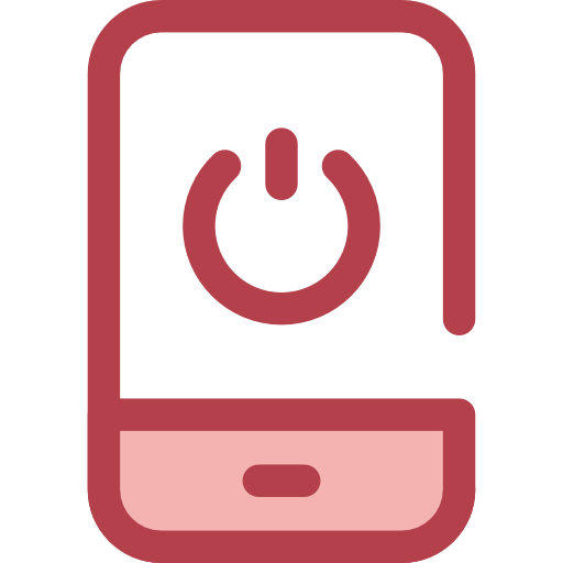 Smartphone Monochrome Red icon