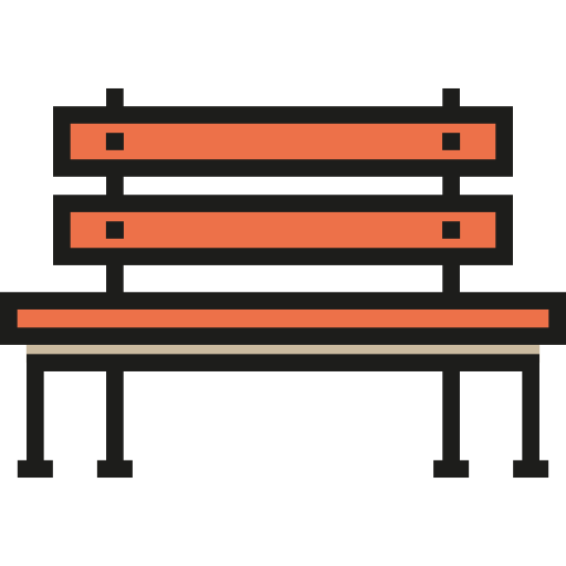 Bench Detailed Straight Lineal color icon
