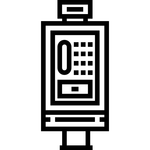 budka telefoniczna Detailed Straight Lineal ikona