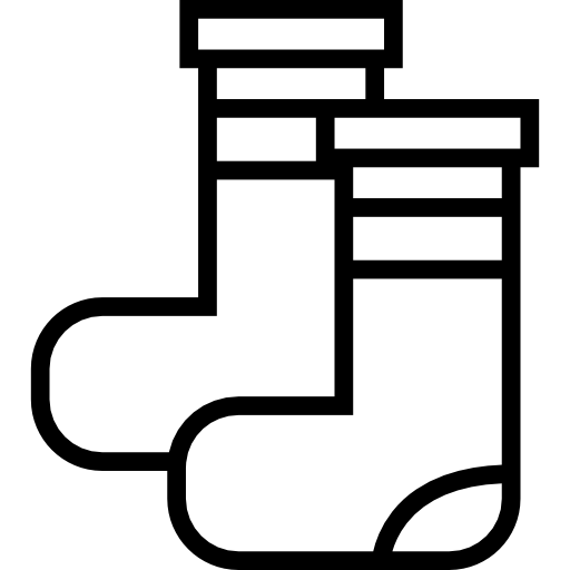 양말 Detailed Straight Lineal icon