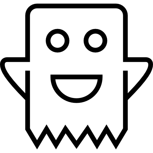 fantasma Detailed Straight Lineal icona