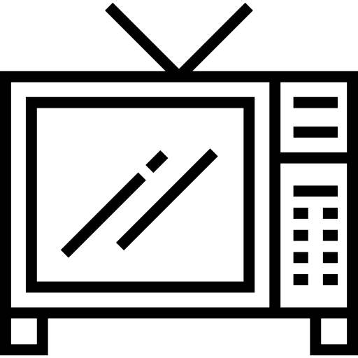 Телевидение Detailed Straight Lineal иконка