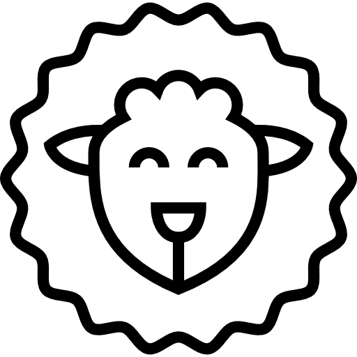 pecora Detailed Straight Lineal icona