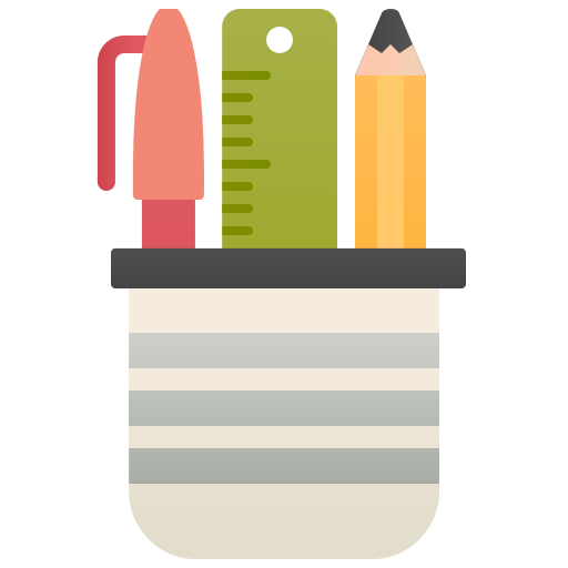 Pencil case Amethys Design Flat icon
