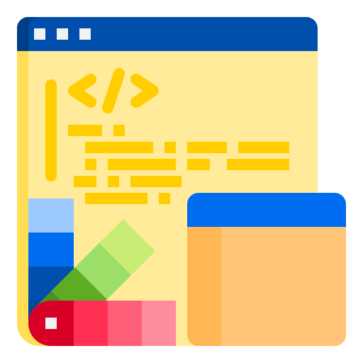 Programming srip Flat icon