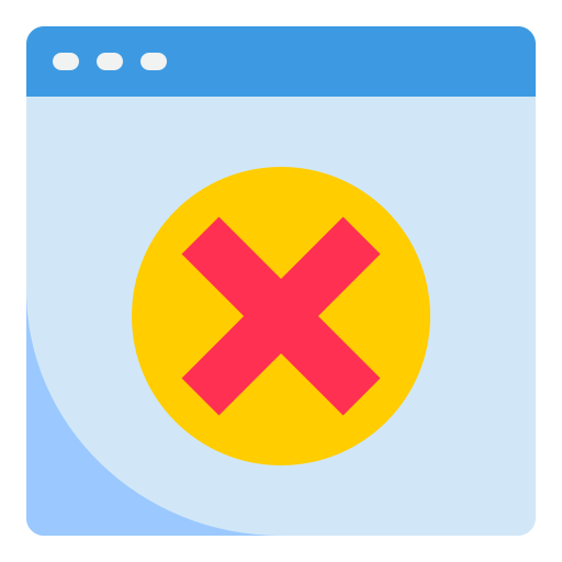 errore 404 srip Flat icona