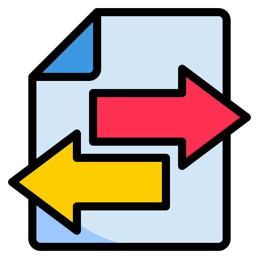 Data transfer srip Lineal Color icon