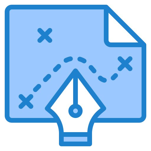 디자인 srip Blue icon