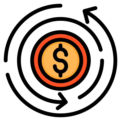 dolar srip Lineal Color ikona