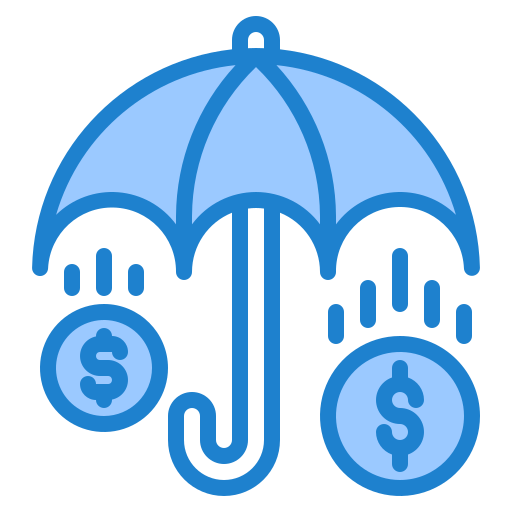 Insurance srip Blue icon