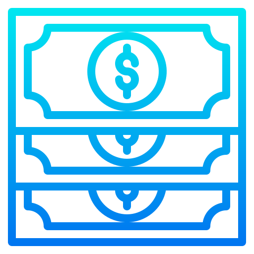 Money srip Gradient icon