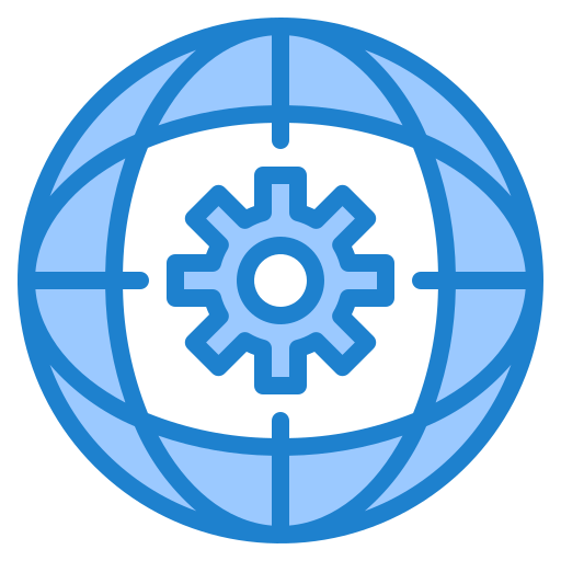 Świat srip Blue ikona