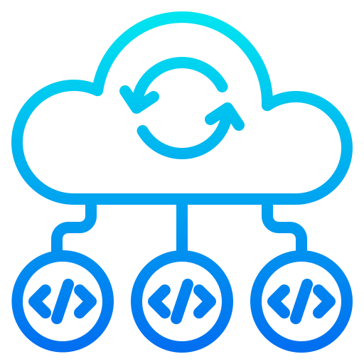 cloud-codierung srip Gradient icon