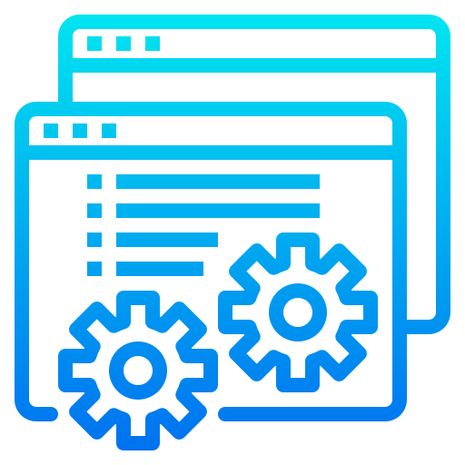 Coding srip Gradient icon