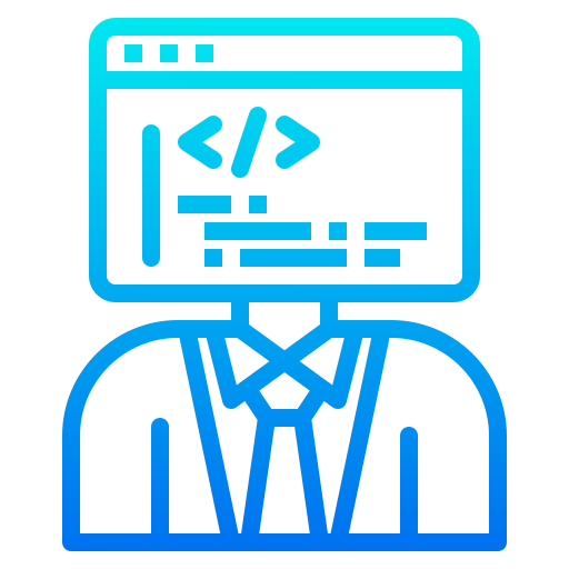 programista srip Gradient ikona