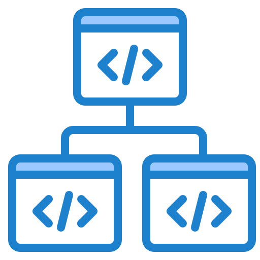 Software development srip Blue icon