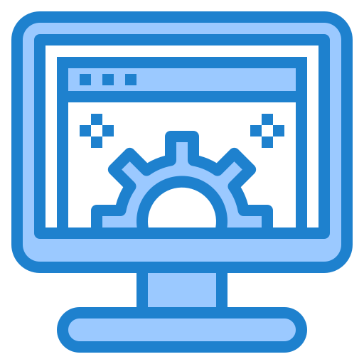 Coding srip Blue icon
