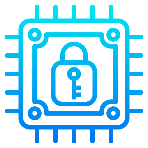 Cyber security srip Gradient icon