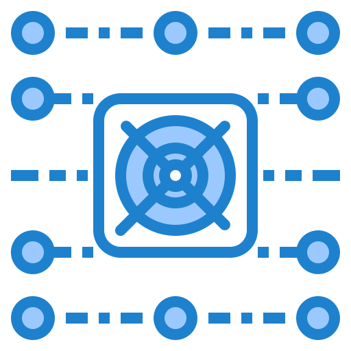 Crypto vault srip Blue icon